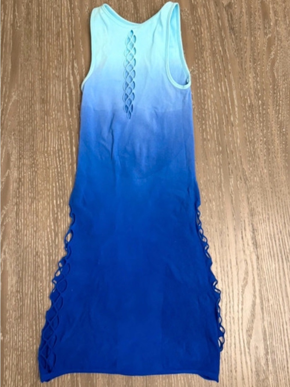 White Fox Boutique Blue Ombre Sleeveless Mini Dress